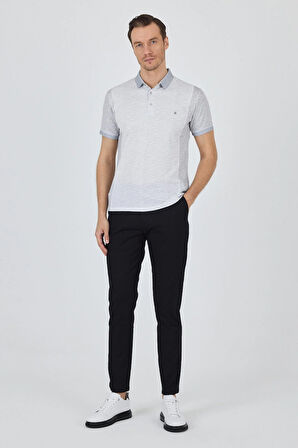 Kısa Kol Baskılı Pike Polo Yaka Cepsiz Slim Fit Tişört 1011250167