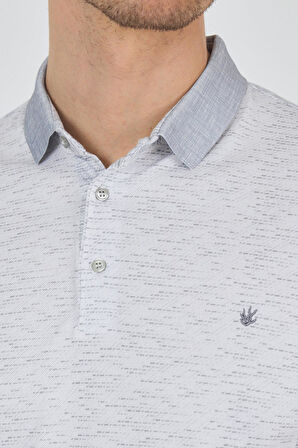 Kısa Kol Baskılı Pike Polo Yaka Cepsiz Slim Fit Tişört 1011250167