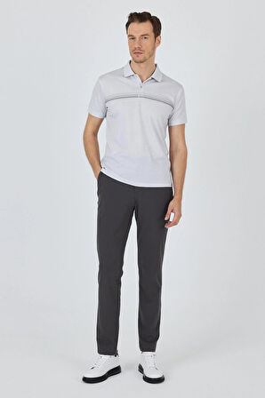 Kısa Kol Baskılı Pike Polo Yaka Cepsiz Slim Fit Tişört 1011250168