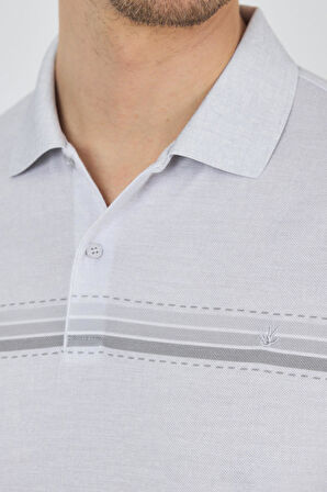 Kısa Kol Baskılı Pike Polo Yaka Cepsiz Slim Fit Tişört 1011250168