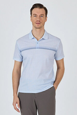 Kısa Kol Baskılı Pike Polo Yaka Cepsiz Slim Fit Tişört 1011250168