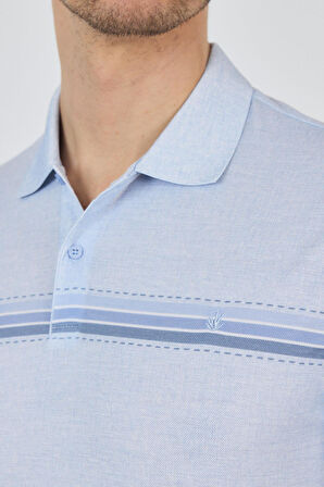 Kısa Kol Baskılı Pike Polo Yaka Cepsiz Slim Fit Tişört 1011250168