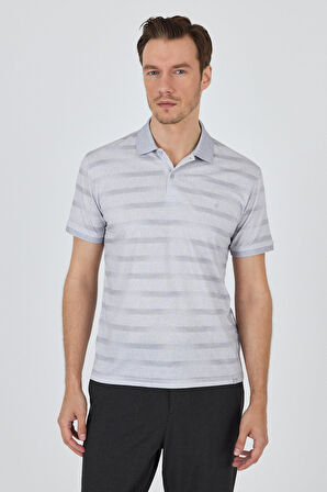 Kısa Kol Baskılı Pike Polo Yaka Cepsiz Slim Fit Tişört 1011250170