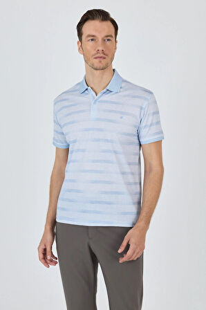 Kısa Kol Baskılı Pike Polo Yaka Cepsiz Slim Fit Tişört 1011250170