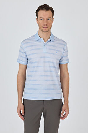 Kısa Kol Baskılı Pike Polo Yaka Cepsiz Slim Fit Tişört 1011250170