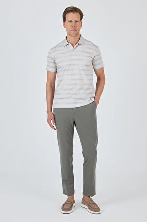 Kısa Kol Baskılı Pike Polo Yaka Cepsiz Slim Fit Tişört 1011250170