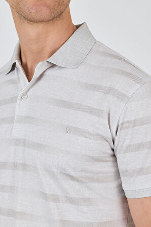 Kısa Kol Baskılı Pike Polo Yaka Cepsiz Slim Fit Tişört 1011250170