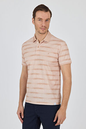 Kısa Kol Baskılı Pike Polo Yaka Cepsiz Slim Fit Tişört 1011250170