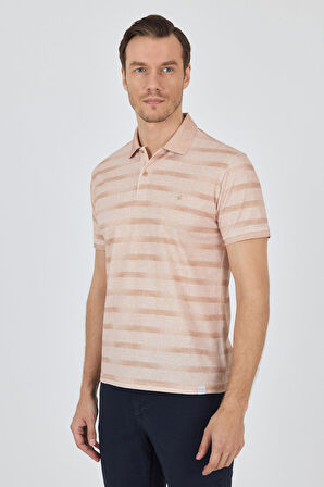 Kısa Kol Baskılı Pike Polo Yaka Cepsiz Slim Fit Tişört 1011250170