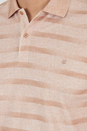 Kısa Kol Baskılı Pike Polo Yaka Cepsiz Slim Fit Tişört 1011250170