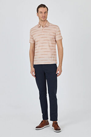 Kısa Kol Baskılı Pike Polo Yaka Cepsiz Slim Fit Tişört 1011250170
