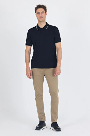 Kısa Kol Düz Suprem Polo Yaka Cepli %100 Pamuk Comfort Fit Tişört 1011250189