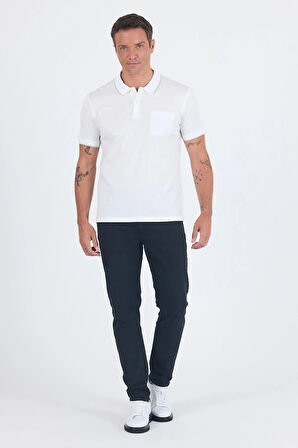 Kısa Kol Düz Suprem Polo Yaka Cepli %100 Pamuk Comfort Fit Tişört 1011250189