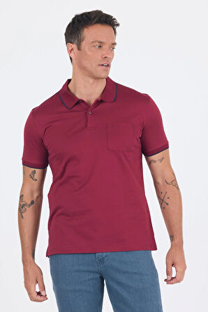 Kısa Kol Düz Suprem Polo Yaka Cepli %100 Pamuk Comfort Fit Tişört 1011250189