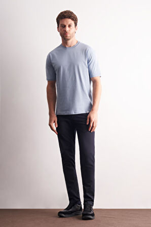 Mavi Bisiklet Yaka Kısa Kol Slim Fit Pamuklu Basic Tişört 1011255106