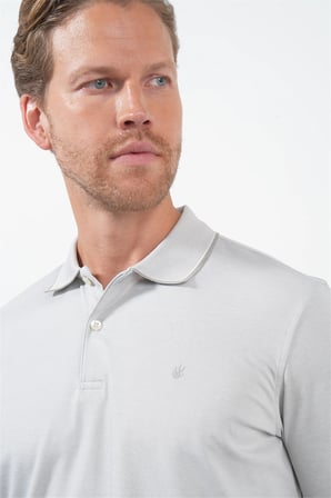 Taş Polo Yaka Kısa Kol Cepsiz Comfort Fit Pamuklu Tişört 1011260153