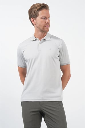 Taş Polo Yaka Kısa Kol Cepsiz Comfort Fit Pamuklu Tişört 1011260153