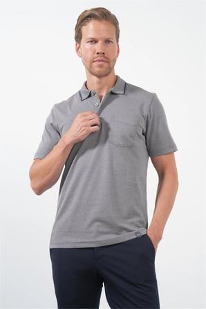 Vizon Polo Yaka Kısa Kol Cepli Comfort Fit Pamuklu Tişört 1011260157