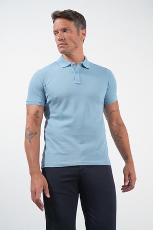 Mavi Polo Yaka Pike Kısa Kol Slim Fit Pamuklu Hediye Kutulu Tişört 1011260169