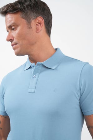 Mavi Polo Yaka Pike Kısa Kol Slim Fit Pamuklu Hediye Kutulu Tişört 1011260169