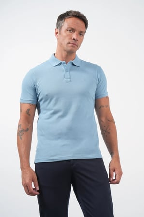 Mavi Polo Yaka Pike Kısa Kol Slim Fit Pamuklu Hediye Kutulu Tişört 1011260169
