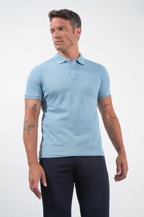Mavi Polo Yaka Pike Kısa Kol Slim Fit Pamuklu Hediye Kutulu Tişört 1011260169