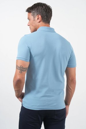 Mavi Polo Yaka Pike Kısa Kol Slim Fit Pamuklu Hediye Kutulu Tişört 1011260169