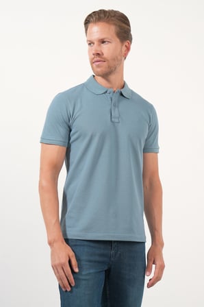 Mavi Polo Yaka Pike Kısa Kol Slim Fit Pamuklu Hediye Kutulu Tişört 1011260169