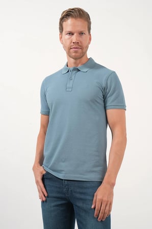 Mavi Polo Yaka Pike Kısa Kol Slim Fit Pamuklu Hediye Kutulu Tişört 1011260169