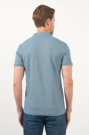 Mavi Polo Yaka Pike Kısa Kol Slim Fit Pamuklu Hediye Kutulu Tişört 1011260169