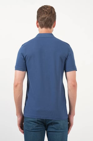 İndigo Polo Yaka Pike Kısa Kol Slim Fit Pamuklu Hediye Kutulu Tişört 1011260169
