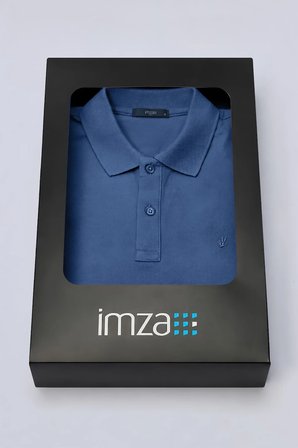İndigo Polo Yaka Pike Kısa Kol Slim Fit Pamuklu Hediye Kutulu Tişört 1011260169