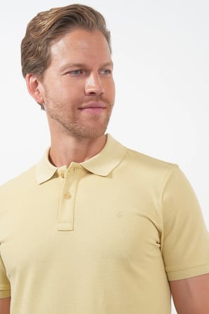 Sarı Polo Yaka Pike Kısa Kol Slim Fit Pamuklu Hediye Kutulu Tişört 1011260169