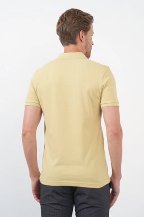 Sarı Polo Yaka Pike Kısa Kol Slim Fit Pamuklu Hediye Kutulu Tişört 1011260169