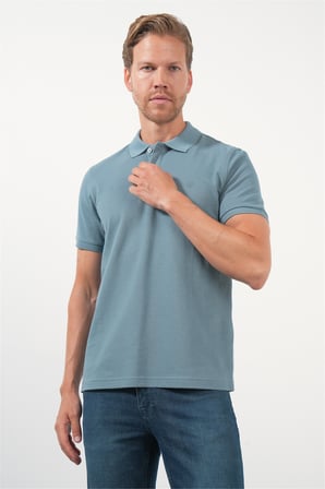 Mavi Polo Yaka Pike Kısa Kol Slim Fit Pamuklu Tişört 1011260170
