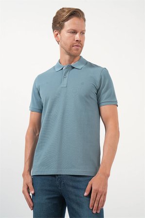 Mavi Polo Yaka Pike Kısa Kol Slim Fit Pamuklu Tişört 1011260170