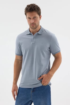 Mavi Polo Yaka Pike Kısa Kol Slim Fit %100 Pamuk Tişört 1011260171
