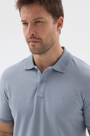 Mavi Polo Yaka Pike Kısa Kol Slim Fit %100 Pamuk Tişört 1011260171