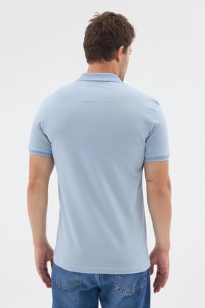 Mavi Polo Yaka Pike Kısa Kol Slim Fit %100 Pamuk Tişört 1011260171