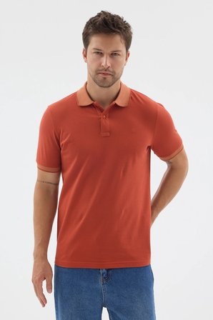 Tarçın Polo Yaka Pike Kısa Kol Slim Fit %100 Pamuk Tişört 1011260171