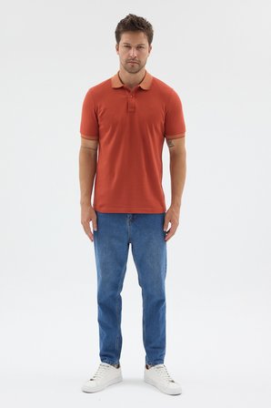 Tarçın Polo Yaka Pike Kısa Kol Slim Fit %100 Pamuk Tişört 1011260171