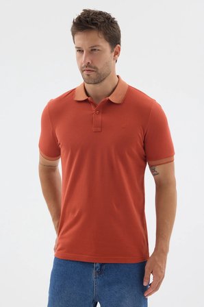 Tarçın Polo Yaka Pike Kısa Kol Slim Fit %100 Pamuk Tişört 1011260171