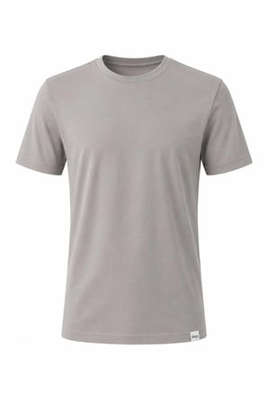 Füme Bisiklet Yaka Kısa Kol Slim Fit Pamuklu Tişört 1011265166