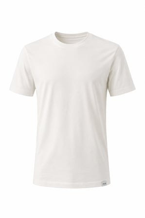 Krem Rengi Bisiklet Yaka Kısa Kol Slim Fit Pamuklu Tişört 1011265166