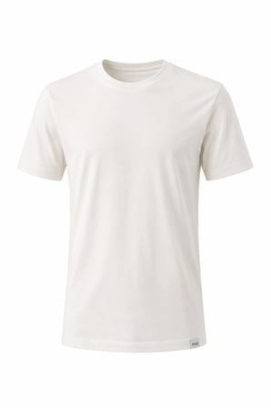 Krem Rengi Bisiklet Yaka Kısa Kol Slim Fit Pamuklu Tişört 1011265166