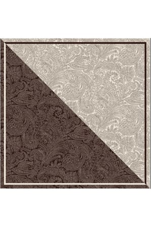 Tarzını Seç Kahverengi Royal Fular / Bandana / Aksesuar 48x48 cm