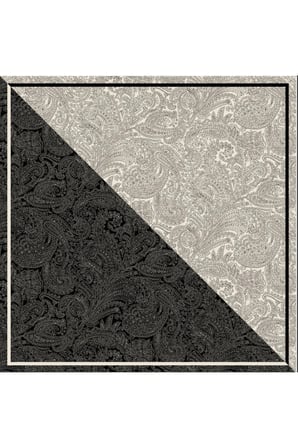 Tarzını Seç Siyah Royal Fular / Bandana / Aksesuar 48x48 cm