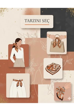 Tarzını Seç Asil Çizgi Desenli Lacivert Kravat / Eşarp / Fular 105x9 cm