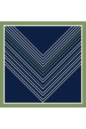 Tarzını Seç Lacivert V Çizgi Fular / Bandana / Aksesuar / Şal / Eşarp 70x70