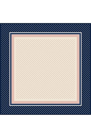 Tarzını Seç Mavi Şerit Puantiyeli Fular / Bandana / Aksesuar / Şal / Eşarp 70x70